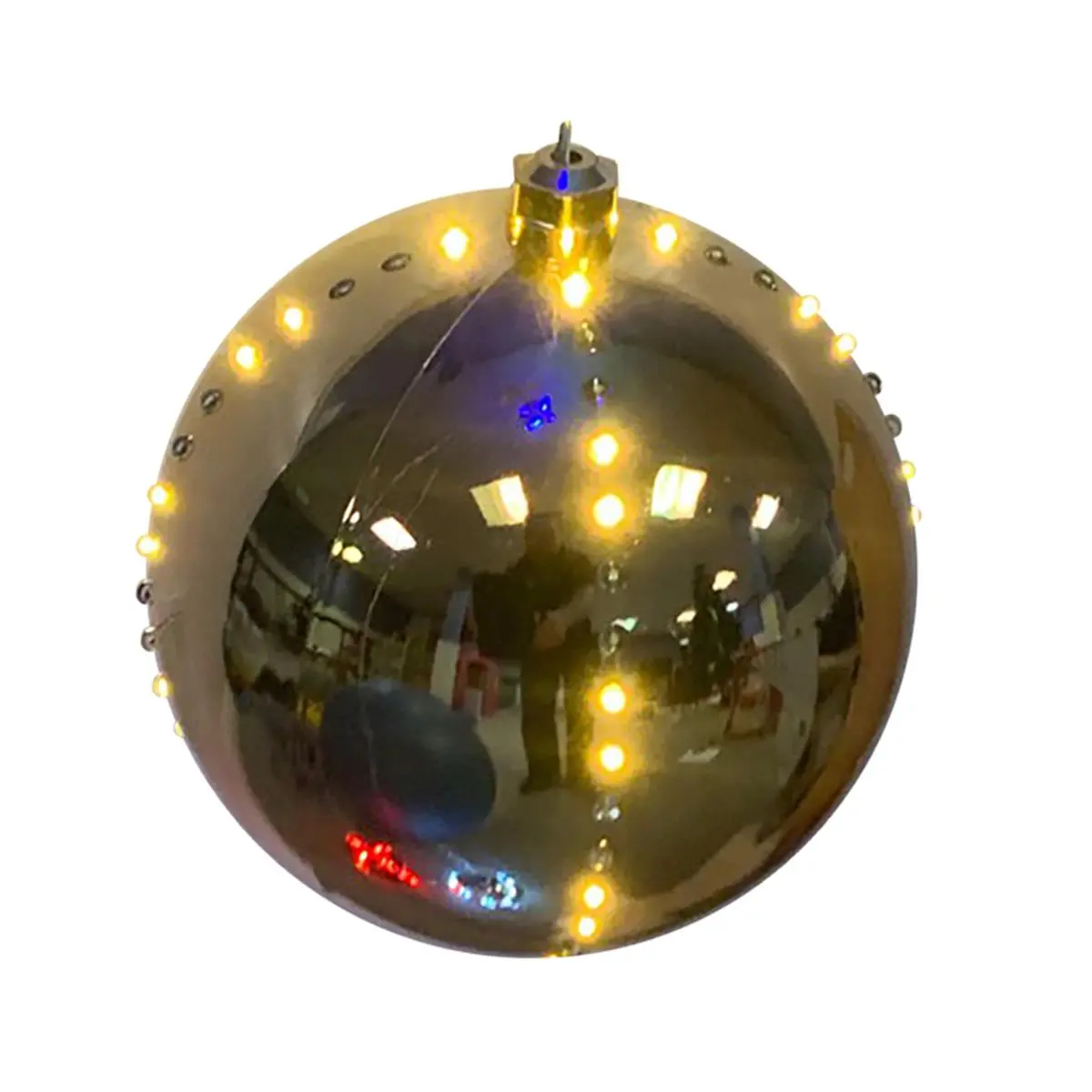 212 MAIN ETL Listed 6 in. LED Lighted Ornament Hanging Christmas Decoration, Clear & Warm White