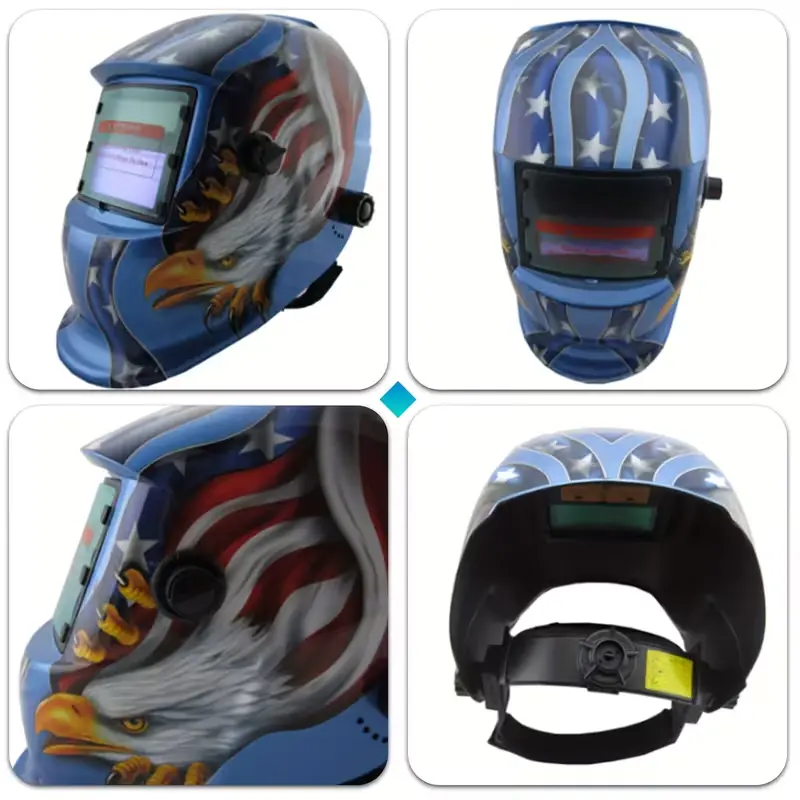 Welding Helmet Auto Darkening Large View,Welding Hood True Color Solar Powered With 2 Arc Sensor,Wide Shade 3/4-8/9-13 for Welding Mask TIG MIG ARC Welding Shield,K23-5022-LY welder gloves weld cap steel mill clear lens