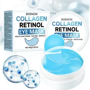 BOSNOW Collagen & Retinol Eye Mask - Multi Functional Tighten Moisturize Gel - 80g/2.82oz - Skin Care Product for Enhanced Eye Area Health Tightening Moisture Moisturizer Hydrate Hydrating Moisturizing