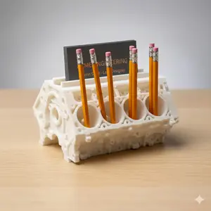 PistonDock Engine Geometry Inspired Desk Organizer with Precision Design and Durable Build for Function