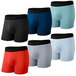 Men’s Boxer Briefs 6-Pack – Breathable, Tagless Underwear with Stay-in-Place Comfort & Moisture Control