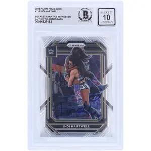 Indi Hartwell WWE Autographed 2023 Panini Prizm #116 Beckett Fanatics Witnessed Authenticated 10 Card - Fanatics Authentic Certified
