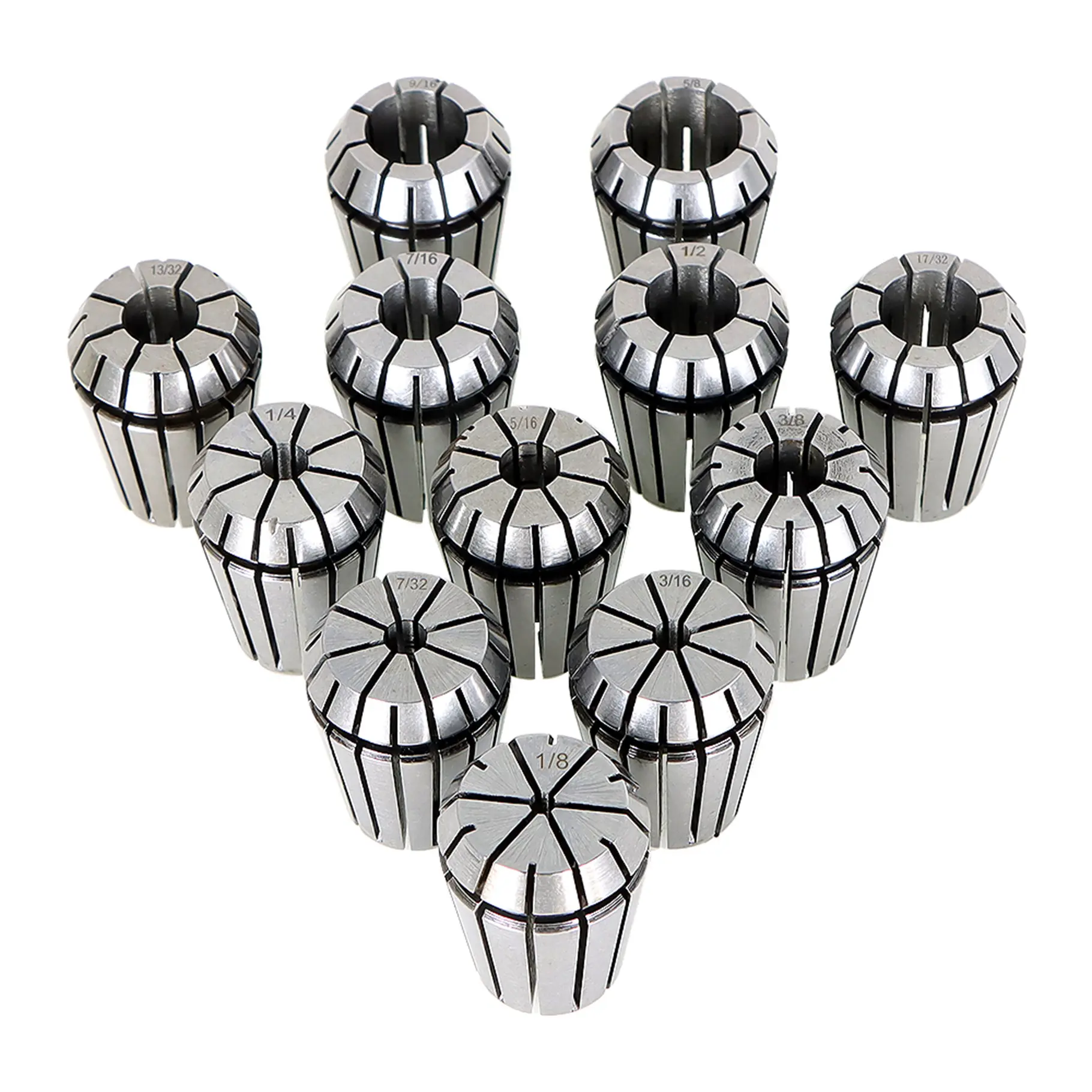 12-Piece ER25 Spring Collet Precision Complete Tool Kit Set, CNC Milling Lathe Tool, Compatible with Engraving Machines