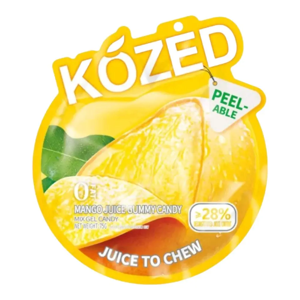 Kozed Peelable Gummy Candy – 7 Flavors , Fun Fruity Roll Party