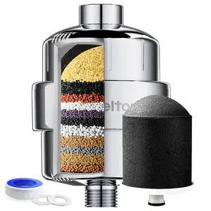 Wheelton Shower Filter for Bathroom – Eliminates 99% Chlorine, Fluoride & Hard Water | Pure Soft Water for Healthy Skin & Hair | Easy Install, Modern Design, Family Safe Shower Essential