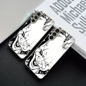 Black Horror Boy Phone Case for Samsung for galaxy A56 A16 A35 A55 A05S A34 A25 A05 A14 A24 A54 A73 A04 A53 A13 A23 4G 5G Anti-Drop Tempered Glass Back Cover