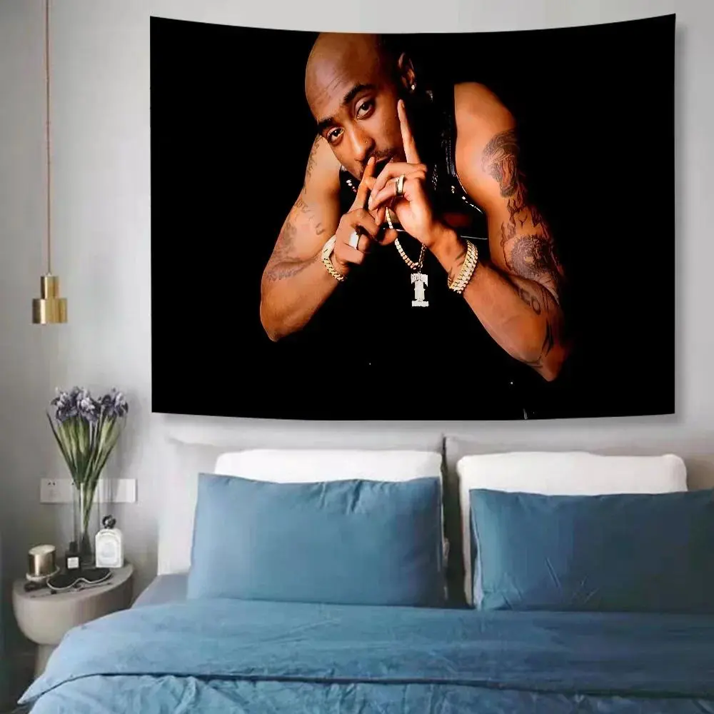 2PAC hip -hop singer Tapestry Floor Mat Non-Slip Laundry Room Mat Laundry Decor Balcony Child Living Room Household Carpets