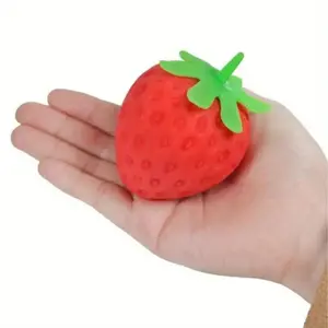 1pc Super Large Realistic Strawberry Squeeze Toy, TPR Stress Reliever, Stress Relief Ball, Creative Pressure Release Tool, Fun and Relaxing Sensory Play