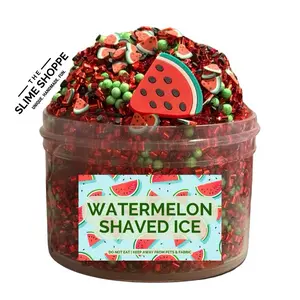 Crunchy Slime | Watermelon Shaved Ice | 6oz Watermelon Scented Slime