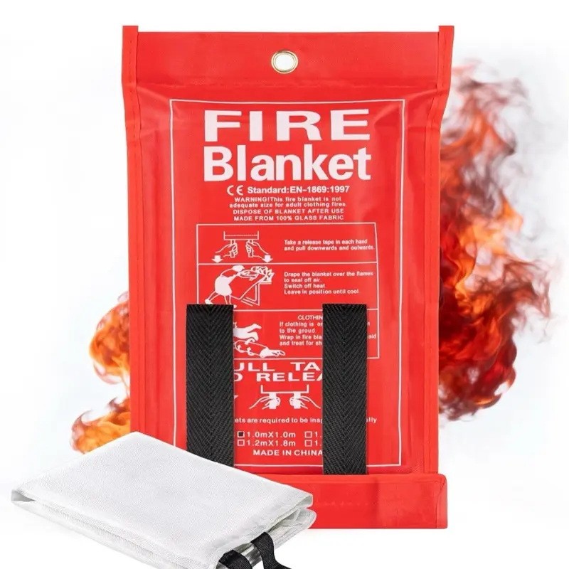 Fire Safety Emergency Blanket for Home, Kitchen, Office, Car (Effective for Oil and Electrical Fire Suppression)