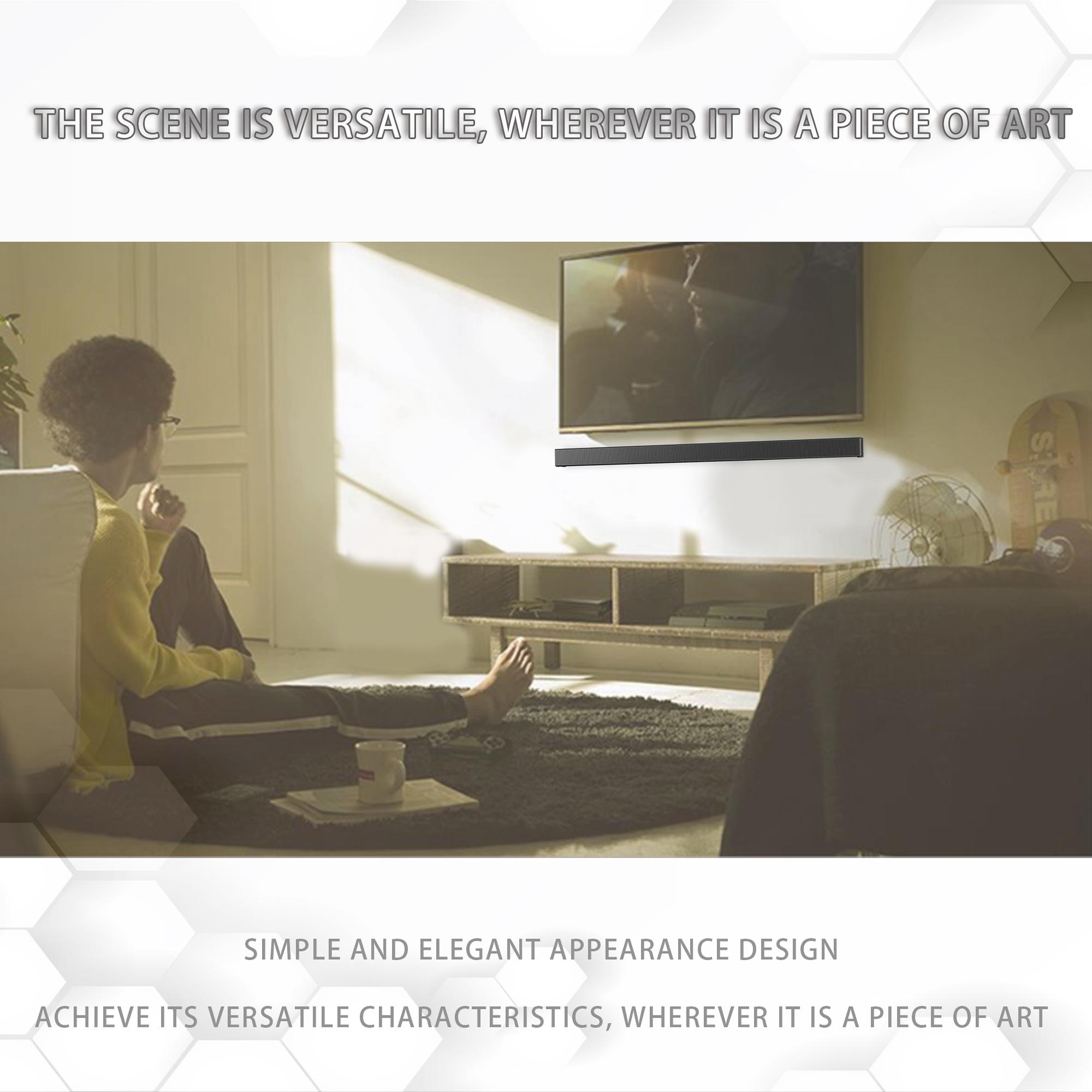 Sound Box, Bluetooth 5.0 Soundbar Speaker, Home Theater 3D Soundbars Bass Subwoofer With ARC,OPT,Coaxial Line Remote Control