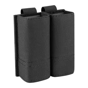 KRYDEX Double 9MM Nylon Mag Pouch .40 45 ACP with Quick Release Kydex Insert Holder Duty Belt & MOLLE Compatible Essential Pack