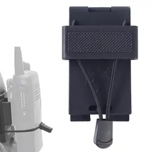 1-Park Durable Tactical Radio Holder with Secure Belt Clip - Fits 5.08cm Wide Duty Belts, Black Nylon Waist Accessory for Walkie-Talkies & Two-Way Radios, Radio Belt Clip, Sleek Design, Flexible Material