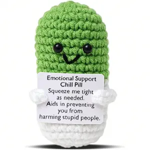 Fashion Knitted Crochet Hat Set with Inspirational Card, Perfect Gift for Doctors Pharmacists Nurses Office Decor