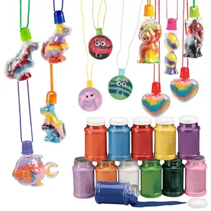 Sand Art Bottle Necklace Assortment Kit - 72 Pc. for Colorful Fun