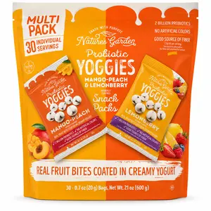Nature's Garden Yoggies Snack Pack - Probiotic Yoghurt-and-Fruit Bites with Multiple Flavor Options
