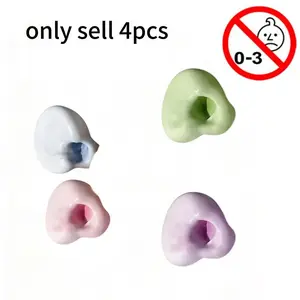 4pcs Coconut Oil Stress Ball, Glutinous Fidget Colorful Squeeze Squishys Shapeable Squishied Relief Cheese Snowball Sensory, vCrunchy Squishy Toy, Portable Squeeze Vacuum Stress Shapeable Ball Toys, Slow Rising Sand Glutinous Crunchy Stress Ball, Soft Mol