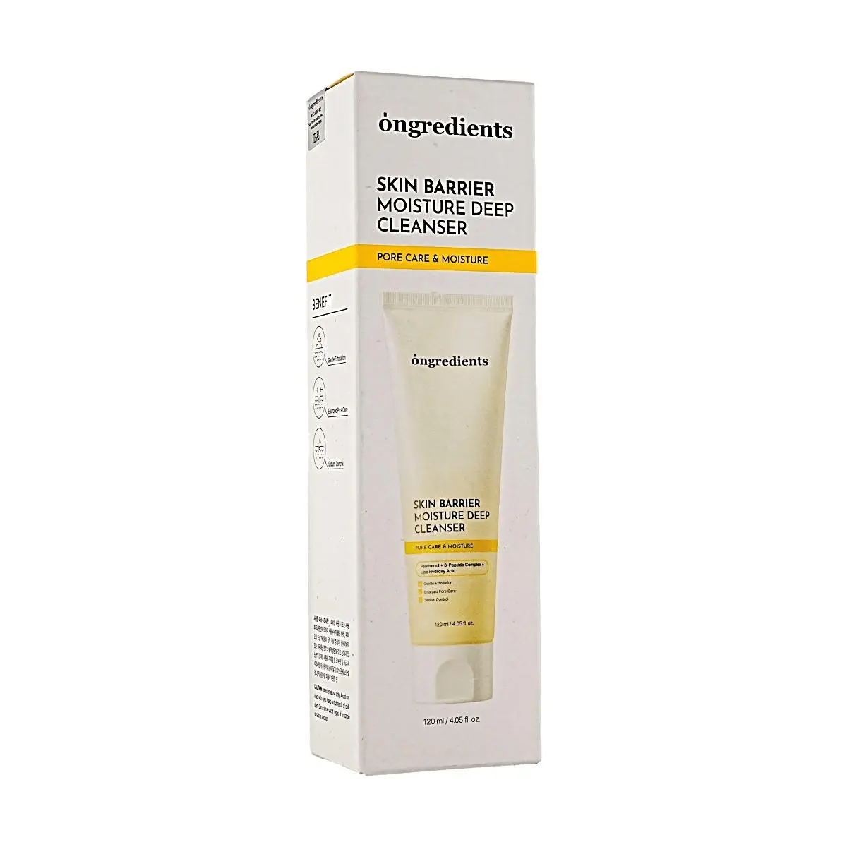 ONGREDIENTS LHA Gentle Foaming Cleanser for Oily Skin - Deep Pore Cleansing, Hydrating Barrier Repair, 120ml