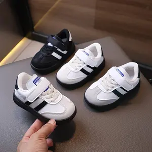 Unisex Toddler Sneakers - Casual & Cute Minimalist Style, Solid Color Low Top Shoes, All-Season, Daily & Casual Outdoor Use, Adjustable Strap Closure, Comfortable PU Upper & Slip-Resistant Rubber Sole, Breathable Fabric Inner & Insole