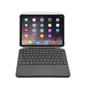 Rugged iPad Keyboard Case with Trackpad - iPad 11th A16  & 10th Gen