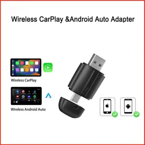 Trolinktek 2-in-1 Wireless CarPlay & Android Auto Adapter (USB+Type-C)