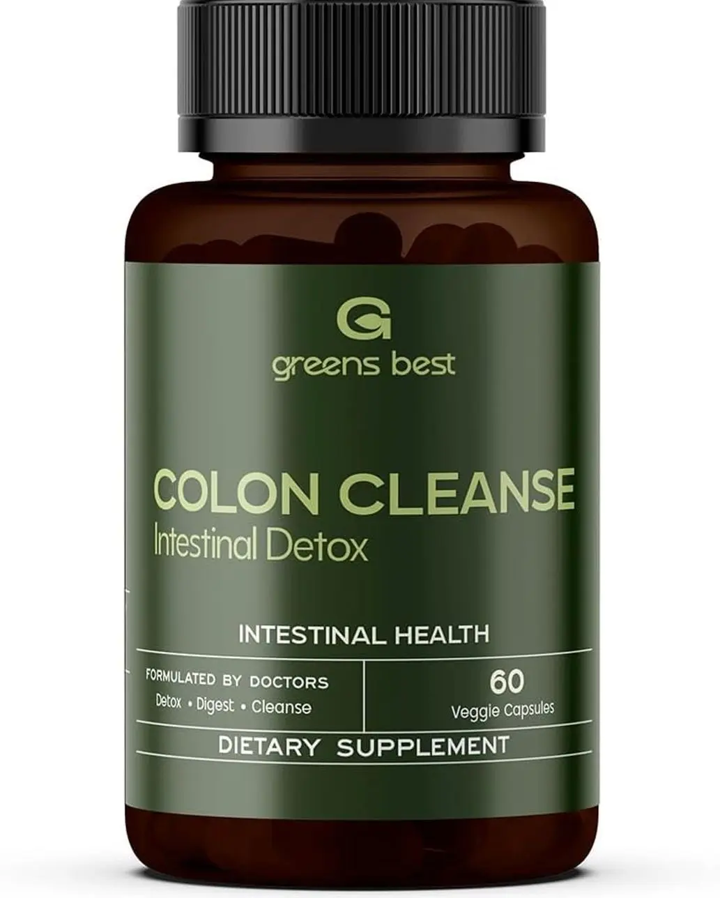 GREEN'S BEST Colon Cleanse Capsules – Advanced Digestive Support & Natural Detox – with Probiotics, Senna, Aloe Ferox & Fiber for Gut Health & Regularity – 60 Veggie Capsules