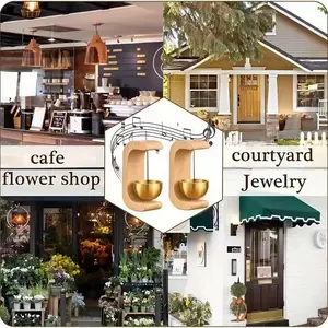 Magnetic Doorbell Set with Adhesive Backing, Brass Wind Chime, Easy Installation, Durable and Stylish Home Decor