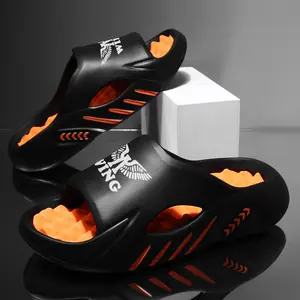 Eagle Wing Graphic Cloud Slides | Men's Urban Streetwear Platform Slippers | Non-Slip Massage Sole Summer Sandals