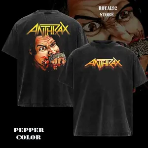 Vintage Anthrax T-shirt, Metal Music Shirt, Unisex Heavy Band Tour Rock Shirt 80s 1980s