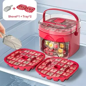 Portable Ice Cube Tray Set, Easy-Release Design, Durable Plastic Material, Ideal for Home Use, Perfect for Parties & Daily Needs