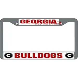 Georgia Bulldogs License Plate Frame Chrome