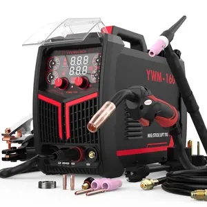 YESWELDER YWM-160 Gas Gasless MIG Welder 160Amp with Lift TIG Torch | 110/220V Dual Volts, Smart MIG Function, Digital Display | Gas/Flux Core/Lift TIG/Stick 4-in-1 Welding Machine tiktokshopspringglowup