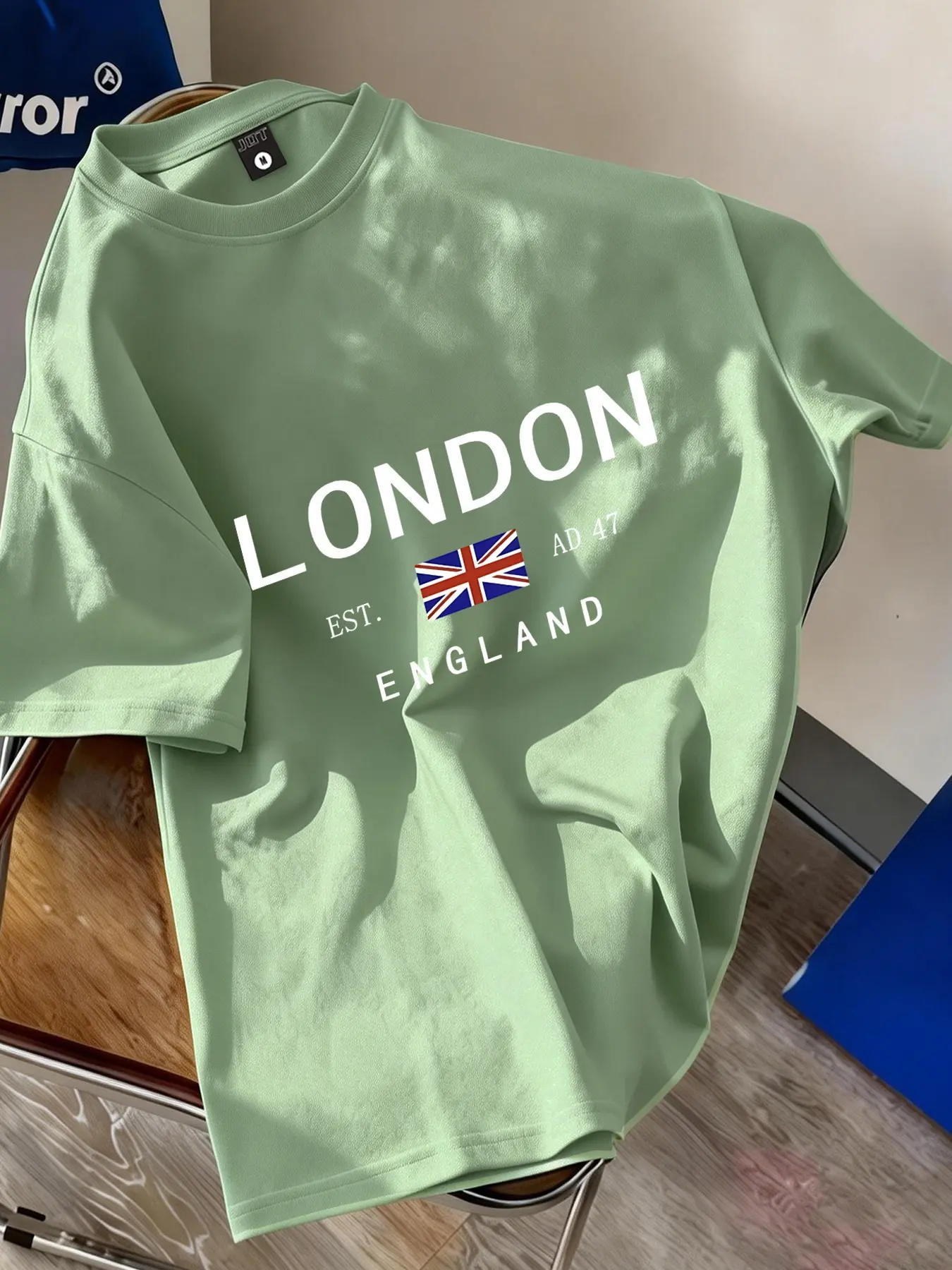 London England Breathable Quick-Dry Summer T-Shirt, Unisex Oversized Loose Fit, Vintage Streetwear, Casual Long Sleeve Top, Random Print