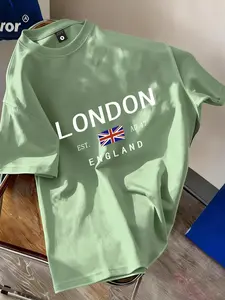 London England Breathable Quick-Dry T-Shirt, Unisex Oversized Loose Fit, Vintage Streetwear, Casual Long Sleeve Top, Random Print