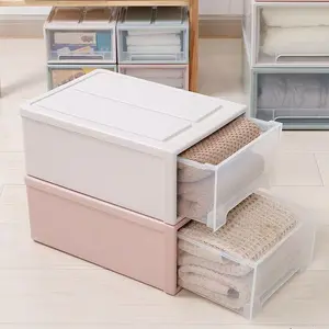 Transparent Drawer Storage Box, Clear Storage Box, Plastic Organizer Bin for Home Closet, Clothes Sorting Container, Durable & Space-Saving Design