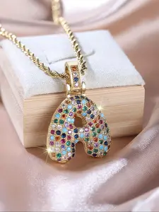 Letter A-Z Pendant Necklace for Women, Fashion Jewelry for Party, Daily Clothing Decor, Trendy All-match & Exquisite Jewelry for Birthday Gift, Necklace Initial