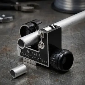 Adjustable Pipe Cutter kit 3-28mm, heavy duty tube Cutting tool set for metal, plastic, copper, stainless steel, pvc 7 aluminum pipes. mini portable design with Quick-lock anti-Slip Rotating Blade, Ideal for Plumbing Repair & DIy Projects.