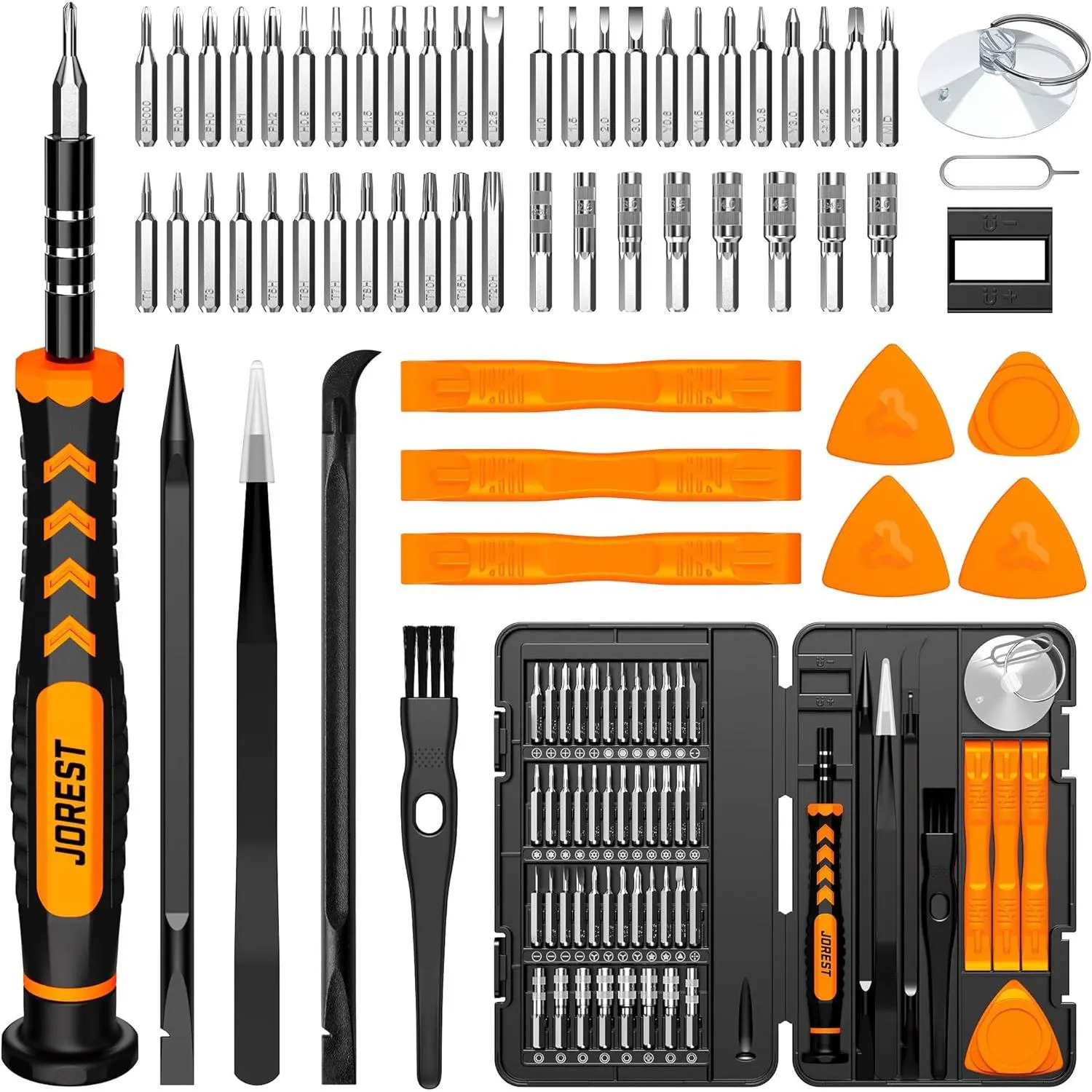 59Pcs Screwdriver Set with Torx T5, T6, T8, Mini Repair Tool Kit for Macbook, Computer, Laptop, iPhone, PS4 PS5,, Switch,, Watch, PC, Ring Doorbell,