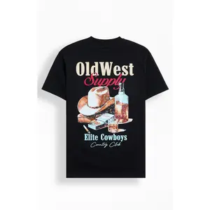 PacSun Men's Old West Supply Cowboy T-Shirt - Multicolor