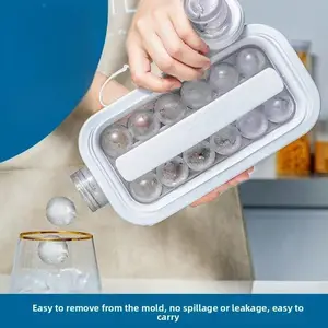 Fashionable Two-In-One Ice Cube Mold Water Bottle, Ice Ball Molds, Fits Refrigerator, Ideal for Home and Office Use, Convenient and Stylish Design