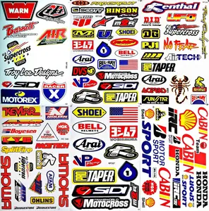 Dirt Bike Motorcycles Supercross Motocross ATV Lot 6 vinyl decals stickers D6015