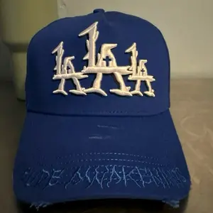 Rude Awakening Blue LA Thorn G5 Hat with Embroidered Logo and Distressed Design