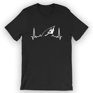 Unisex Pole Vault Heartbeat T-Shirt Pole Vault