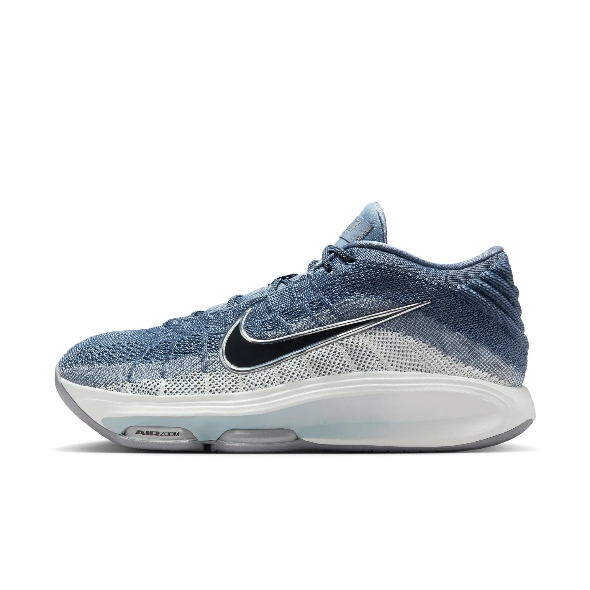 Nike G.t. Hustle 3 Cushioning Slip Resistant Mid Top Basketball Shoes Men's Gray Blue Versatile Comfort FV5952-402