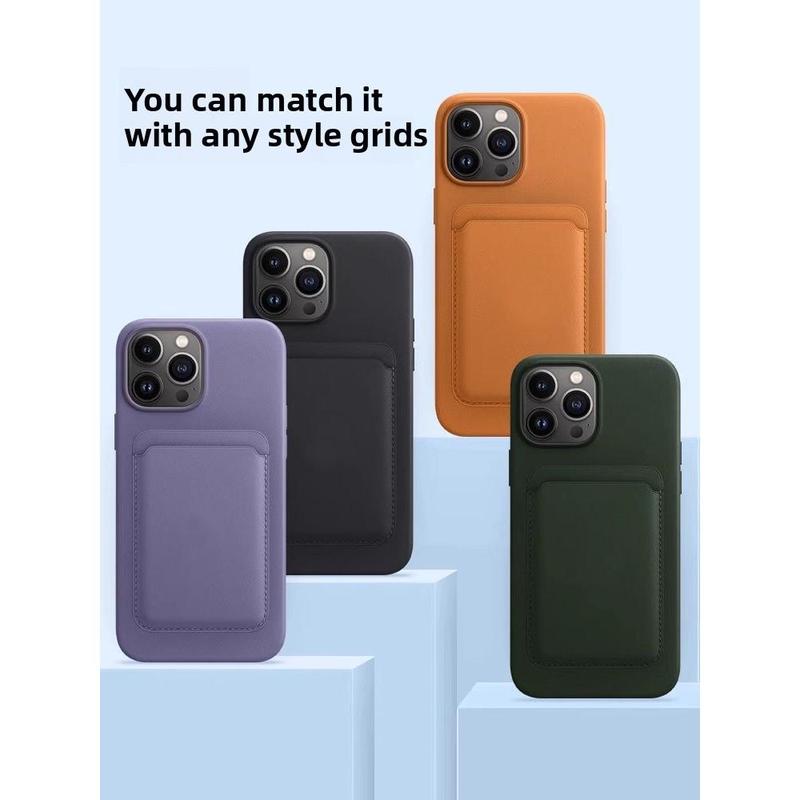 Mag-Safe Wallet Magnetic Wallet for iPhone Lightweight Magnetic Phone Wallet Leather Magnetic Card Holder for iPhone 16/15/14/13/12 Series,090