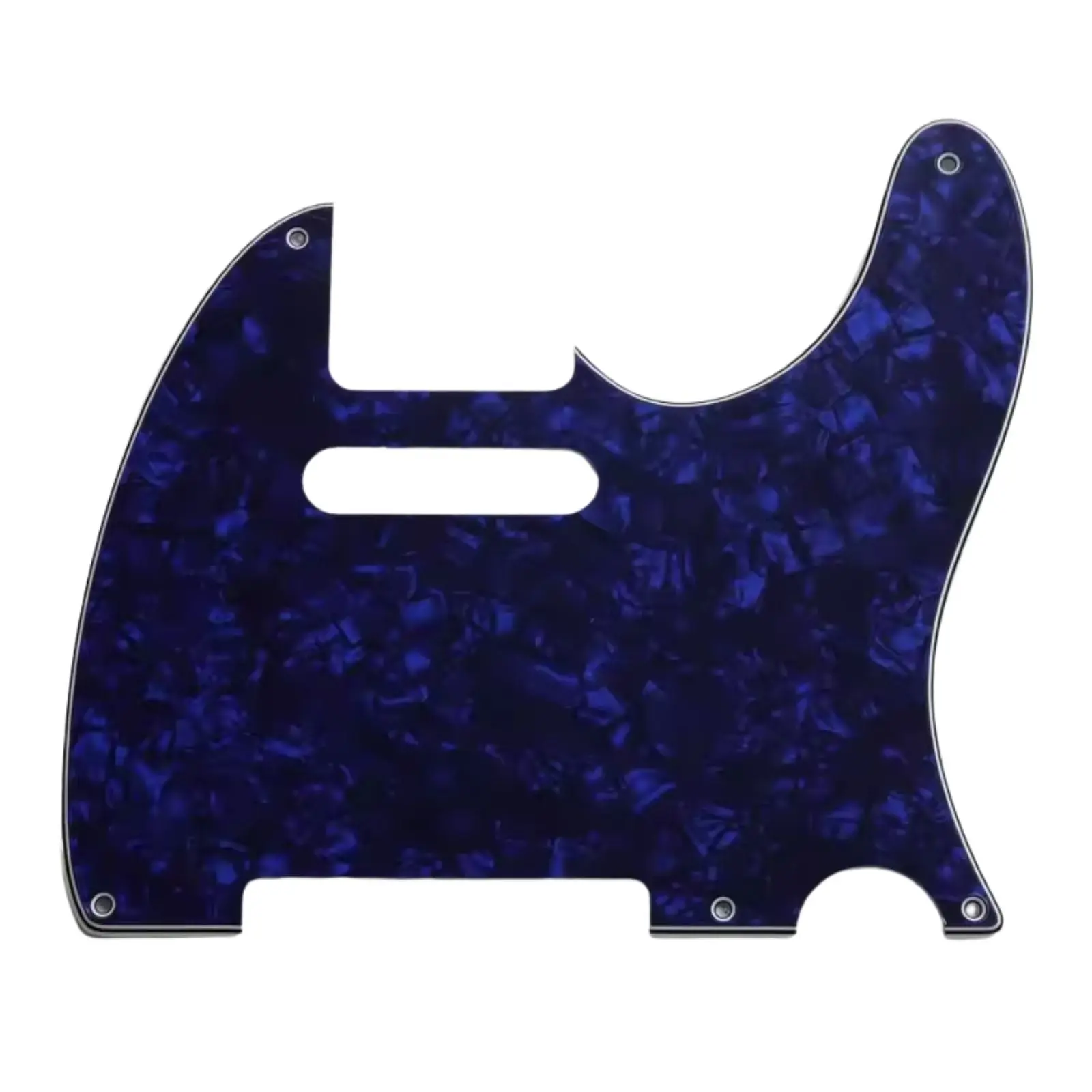 5-Hole 52' Telecaster Pickguard - 4-Ply Blue Pearl