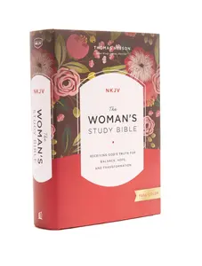 NKJV, The Woman's Study Bible, Hardcover, Red Letter, Full-Color Edition: Receiving God's Truth for Balance, Hope, and Transformation Hardcover – March 28, 2017