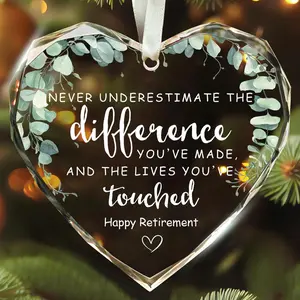Retirement Ornament 2025 - Retirement Gifts for Women 2025 - Retired Christmas Ornaments - Retired Gifts for Coworker, Boss, Teacher, Nurse - Glass Ornament