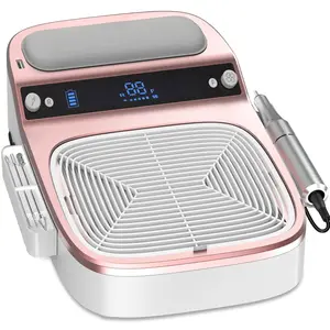 Glamorous 2-in-1 Nail Dust Collector & Drill 4000RPM 5-Level Suction Variable Speed 6000mAh Rechargeable Cordless Manicure Station with LED Display for Salon Home Use Nail Art Care