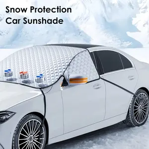 Car Windshield Snow Cover, All Season Windshield Cover, Magnetic Windshield Snow Frost Ice Cover, Heavy Duty Windproof Waterproof UV Resistent, fit for Cars, SUV, Vans, Truck, Enlarged Cover 90"x47" inch